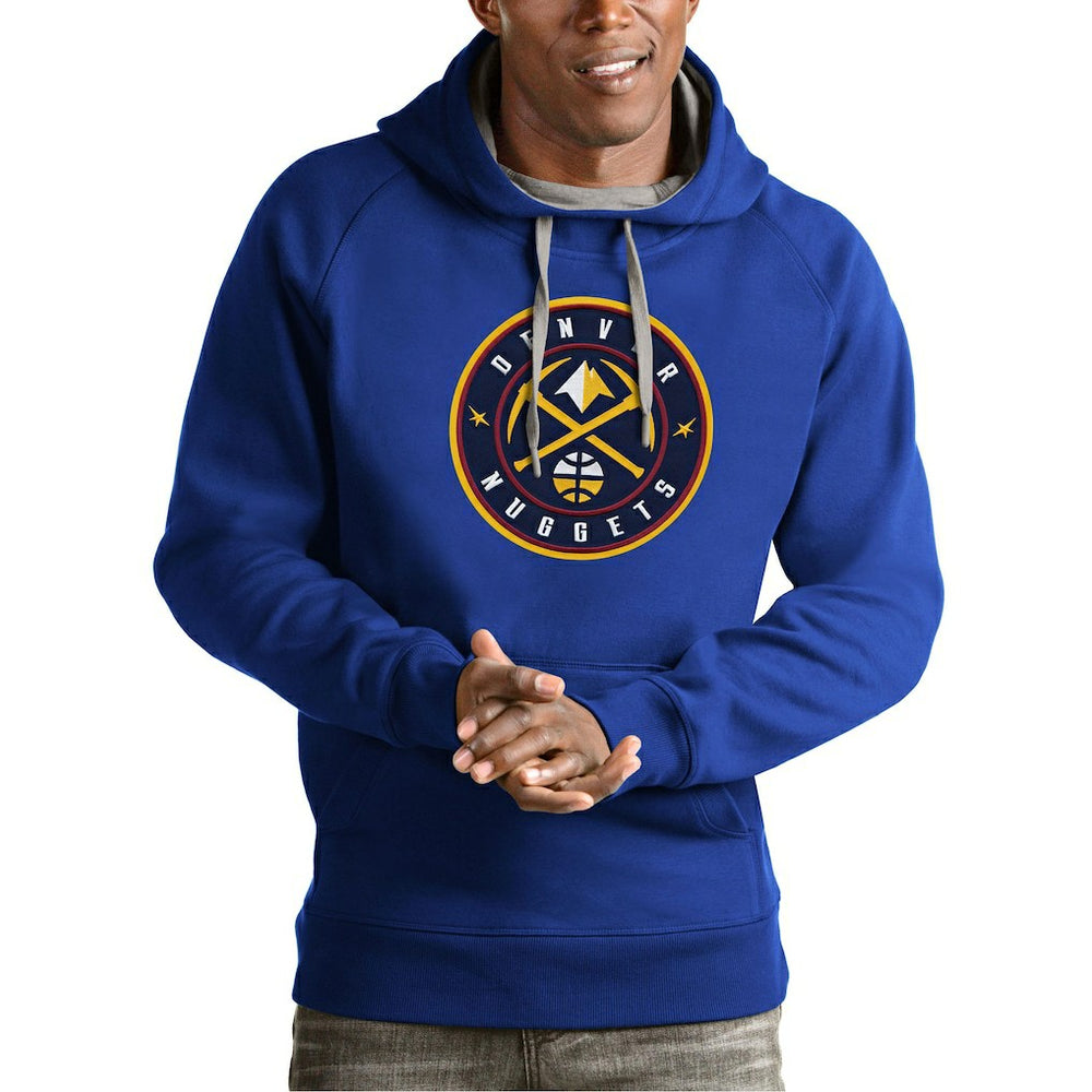 NBA - Denver Nuggets Antigua Team Logo Victory Pullover Hoodie - Royal