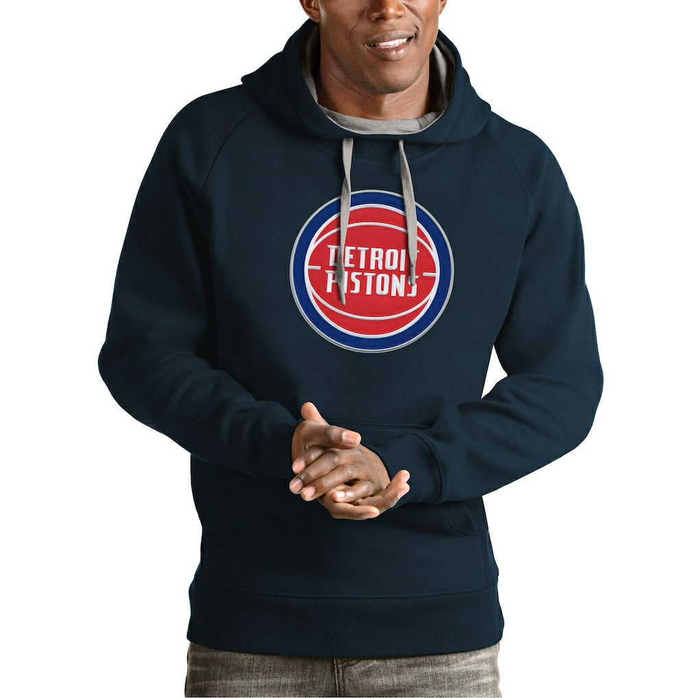NBA - Detroit Pistons Antigua Team Logo Victory Pullover Hoodie - Navy