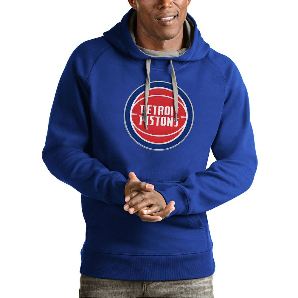 NBA - Detroit Pistons Antigua Team Logo Victory Pullover Hoodie - Royal
