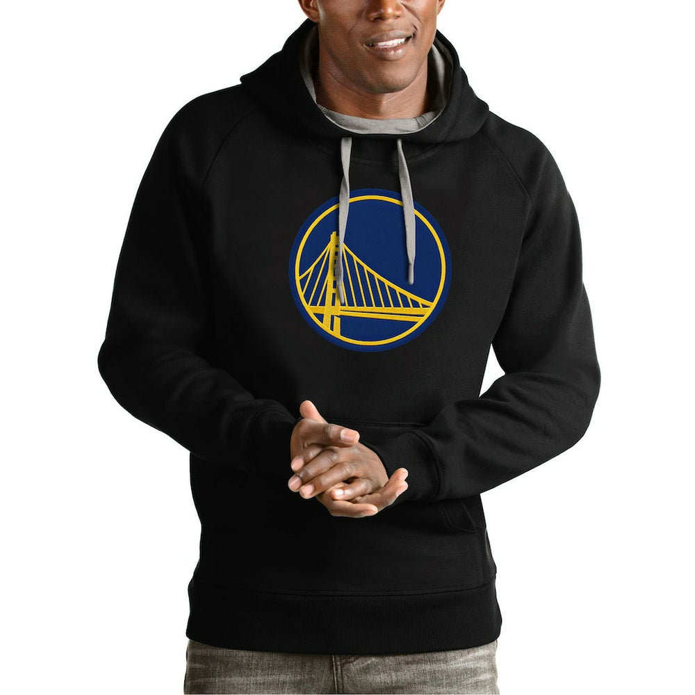 NBA - Golden State Warriors Antigua Team Logo Victory Pullover Hoodie - Black