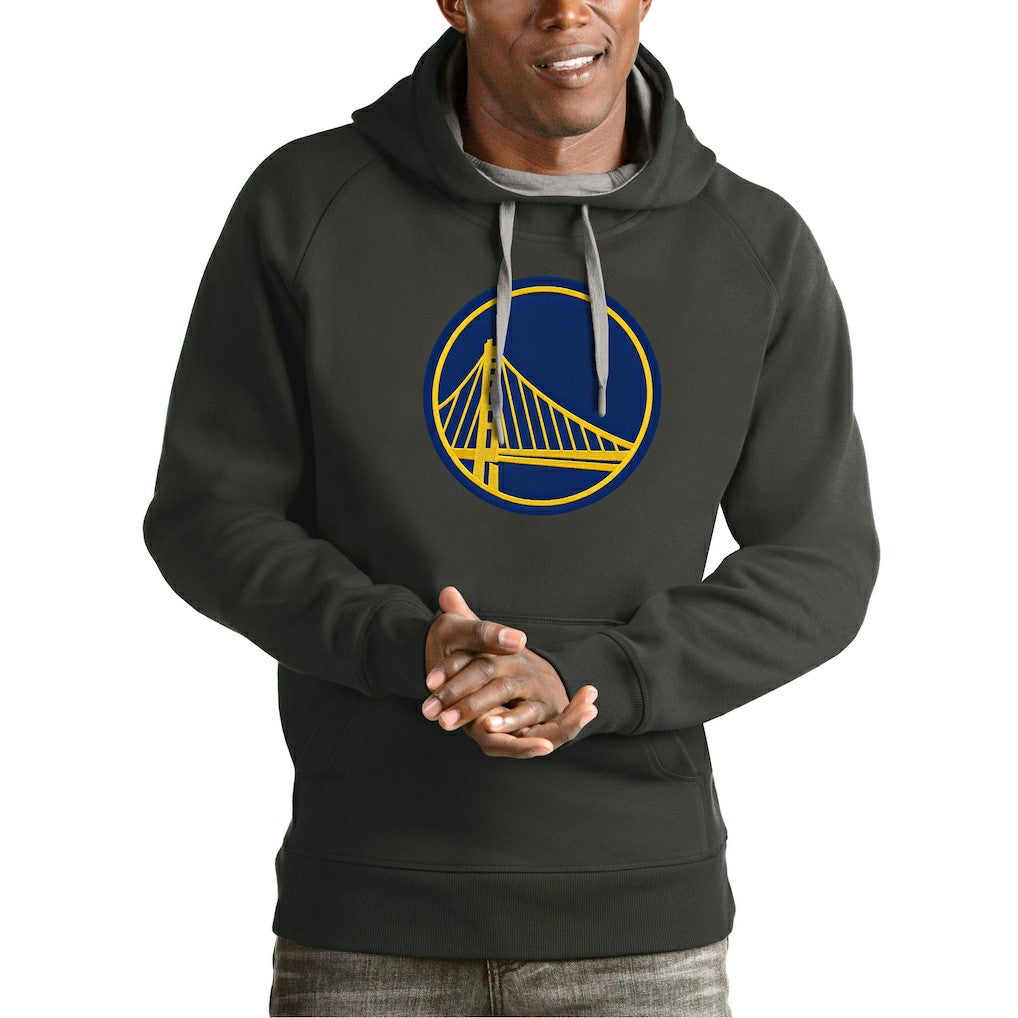 NBA - Golden State Warriors Antigua Team Logo Victory Pullover Hoodie - Charcoal