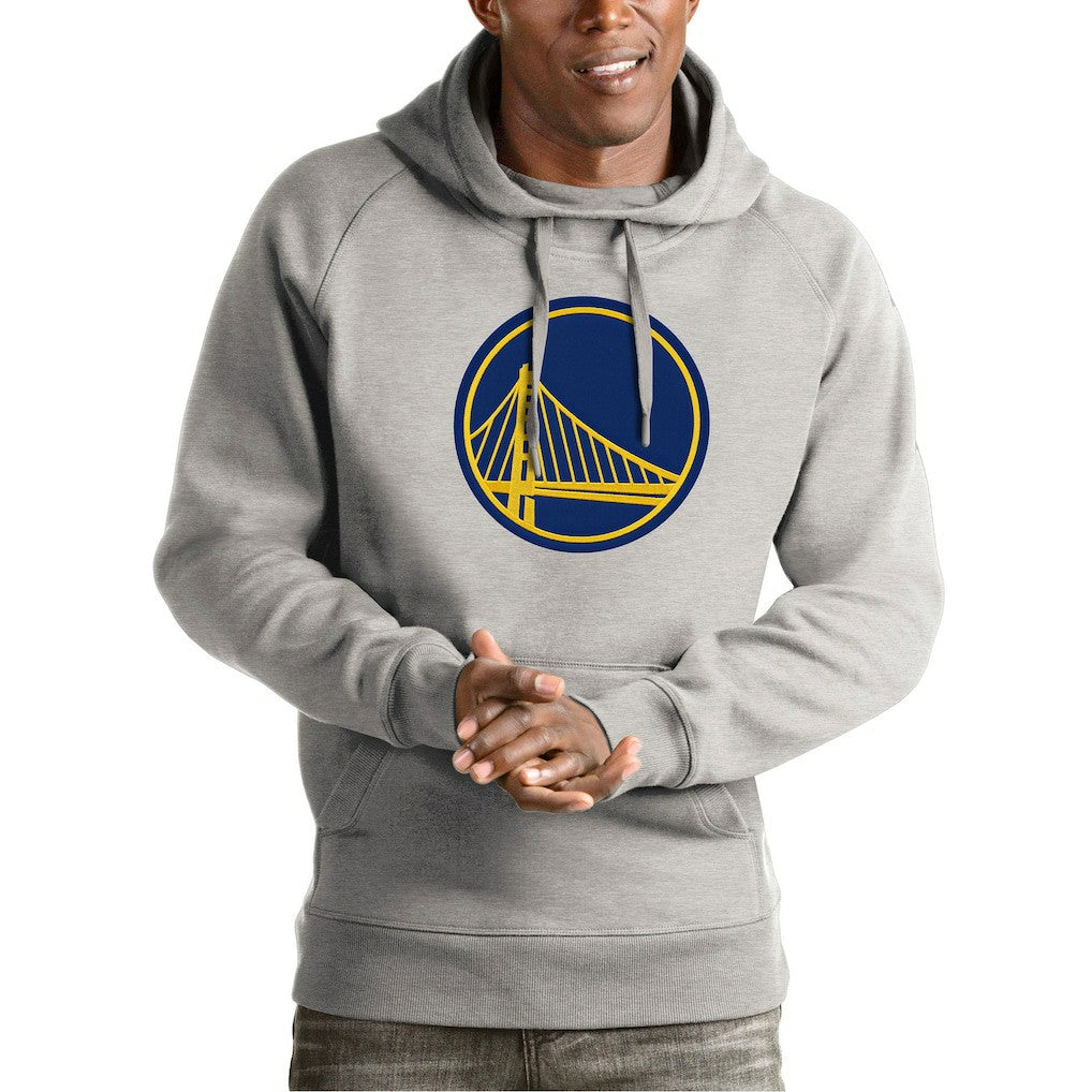 NBA - Golden State Warriors Antigua Team Logo Victory Pullover Hoodie - Heather Gray