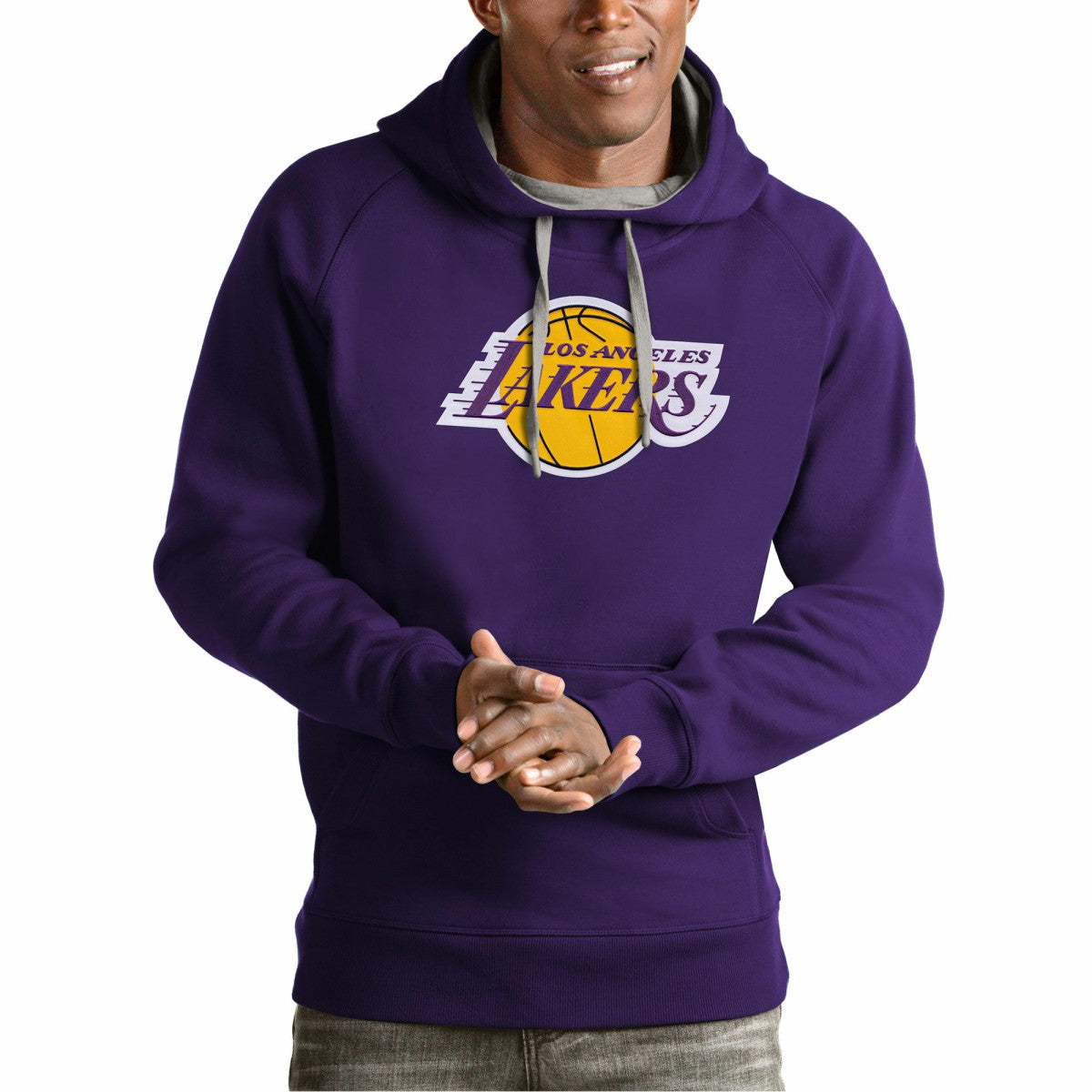NBA - Los Angeles Lakers Antigua Team Logo Victory Pullover Hoodie - Purple