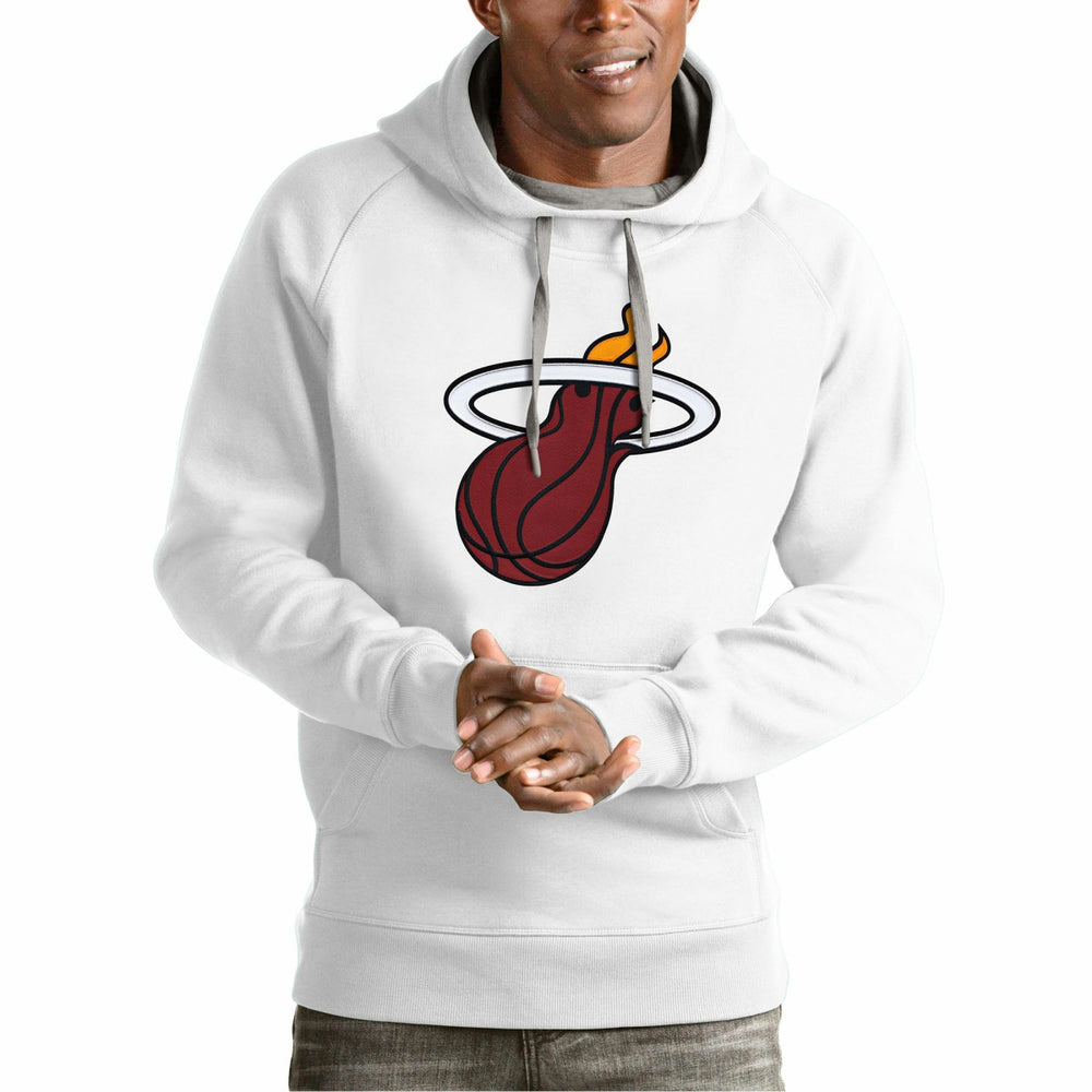 NBA - Miami Heat Antigua Team Logo Victory Pullover Hoodie - White