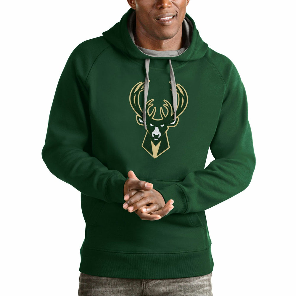 NBA - Milwaukee Bucks Antigua Team Logo Victory Pullover Hoodie - Green