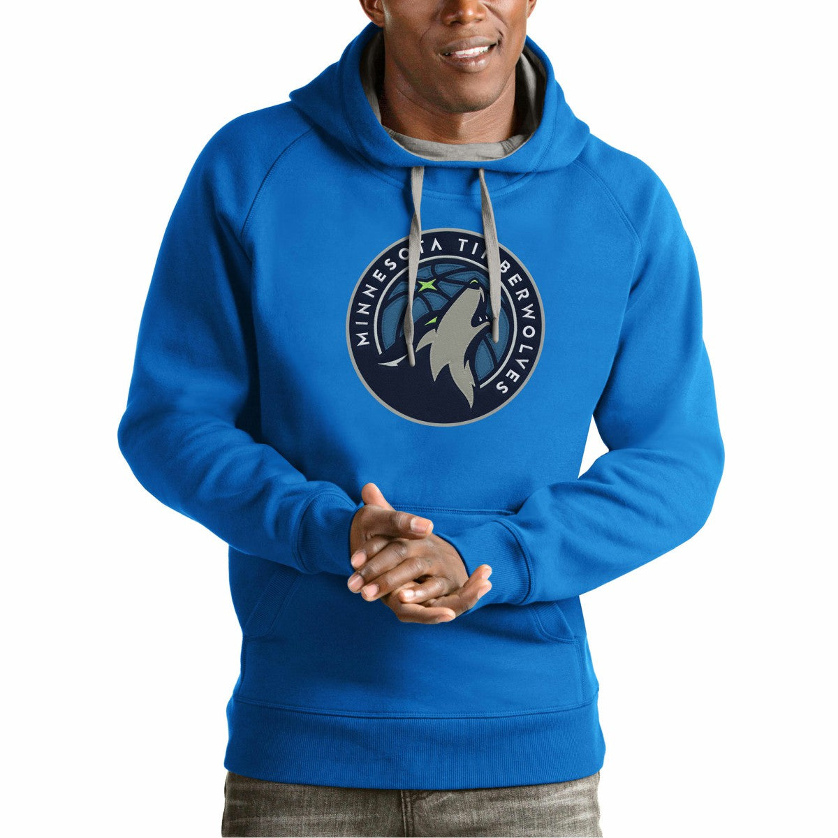 NBA - Minnesota Timberwolves Antigua Team Logo Victory Pullover Hoodie - Blue