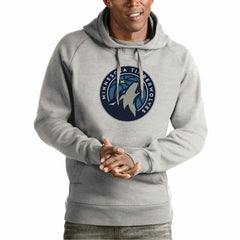 NBA - Minnesota Timberwolves Antigua Team Logo Victory Pullover Hoodie - Heather Gray