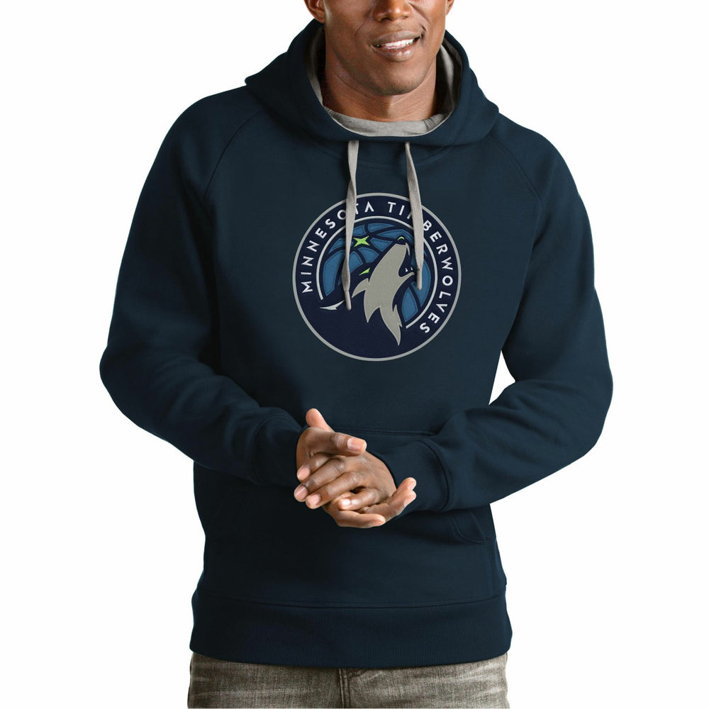 NBA - Minnesota Timberwolves Antigua Team Logo Victory Pullover Hoodie - Navy