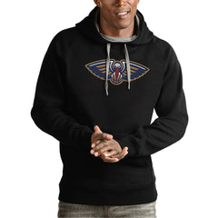 NBA - New Orleans Pelicans Antigua Team Logo Victory Pullover Hoodie - Black