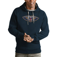NBA - New Orleans Pelicans Antigua Team Logo Victory Pullover Hoodie - Navy