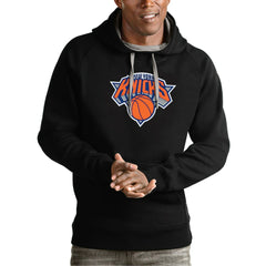 NBA - New York Knicks Antigua Team Logo Victory Pullover Hoodie - Black