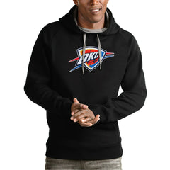 NBA - Oklahoma City Thunder Antigua Team Logo Victory Pullover Hoodie - Black