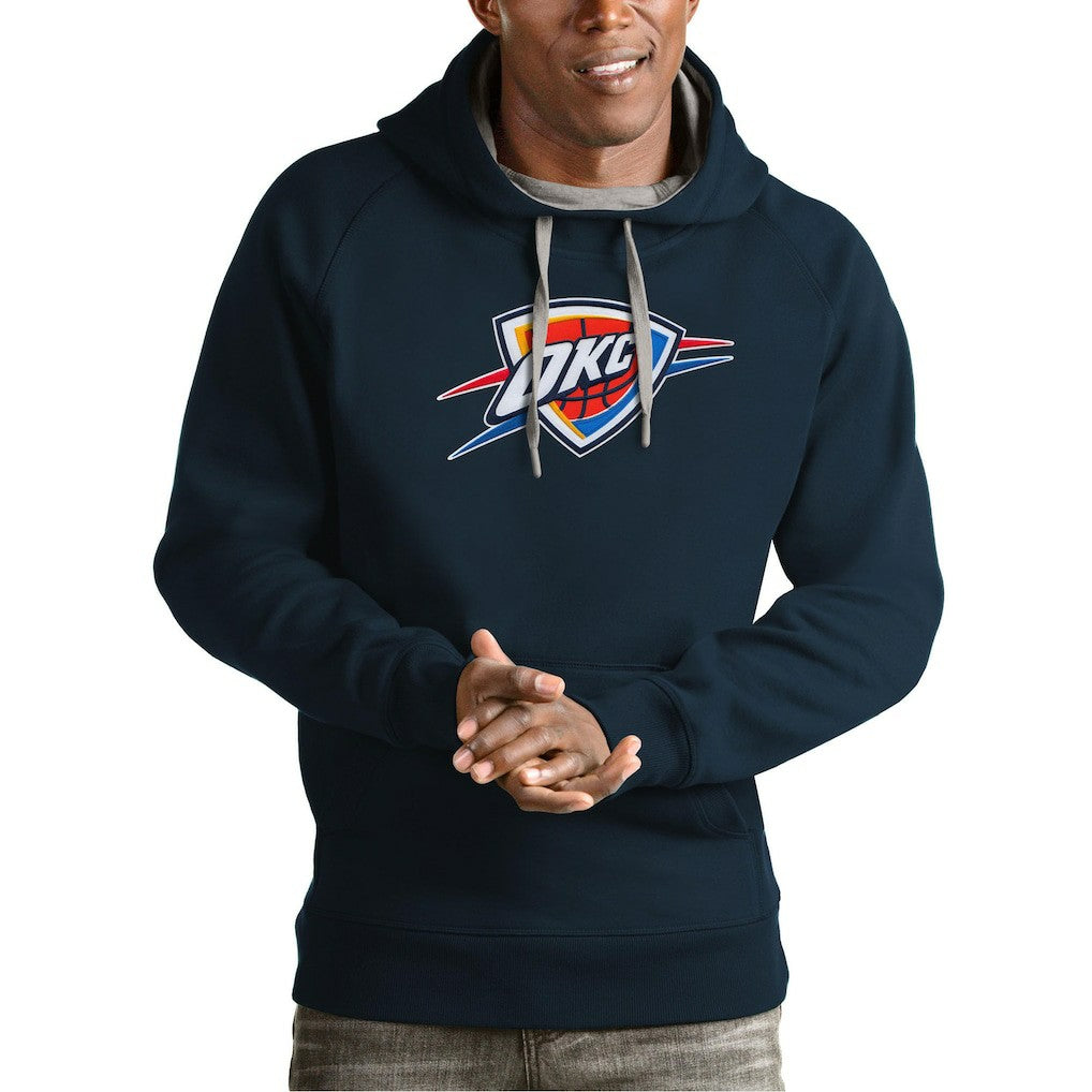 NBA - Oklahoma City Thunder Antigua Team Logo Victory Pullover Hoodie - Navy