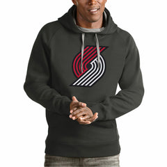 NBA - Portland Trail Blazers Antigua Team Logo Victory Pullover Hoodie - Charcoal