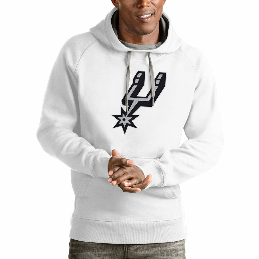 NBA - San Antonio Spurs Antigua Team Logo Victory Pullover Hoodie - White