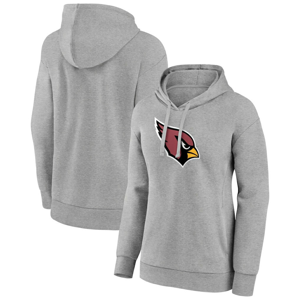 Arizona Cardinals Women's Primary Logo Pullover Hoodie Gray - NFL