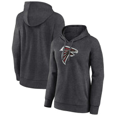 Atlanta Falcons Women's Primary Logo Pullover Hoodie Charcoal - NFL