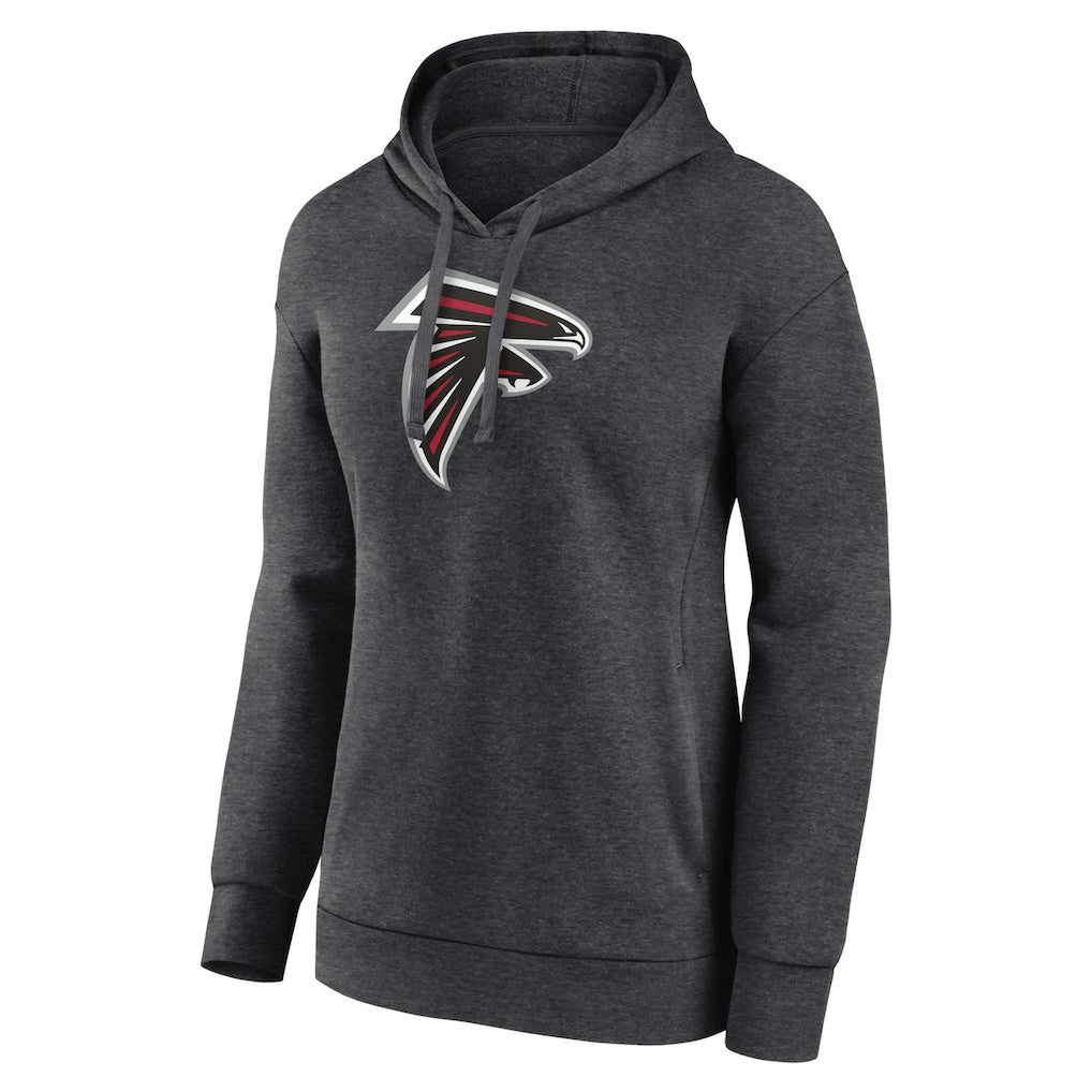 Atlanta Falcons Women's Primary Logo Pullover Hoodie Charcoal - NFL