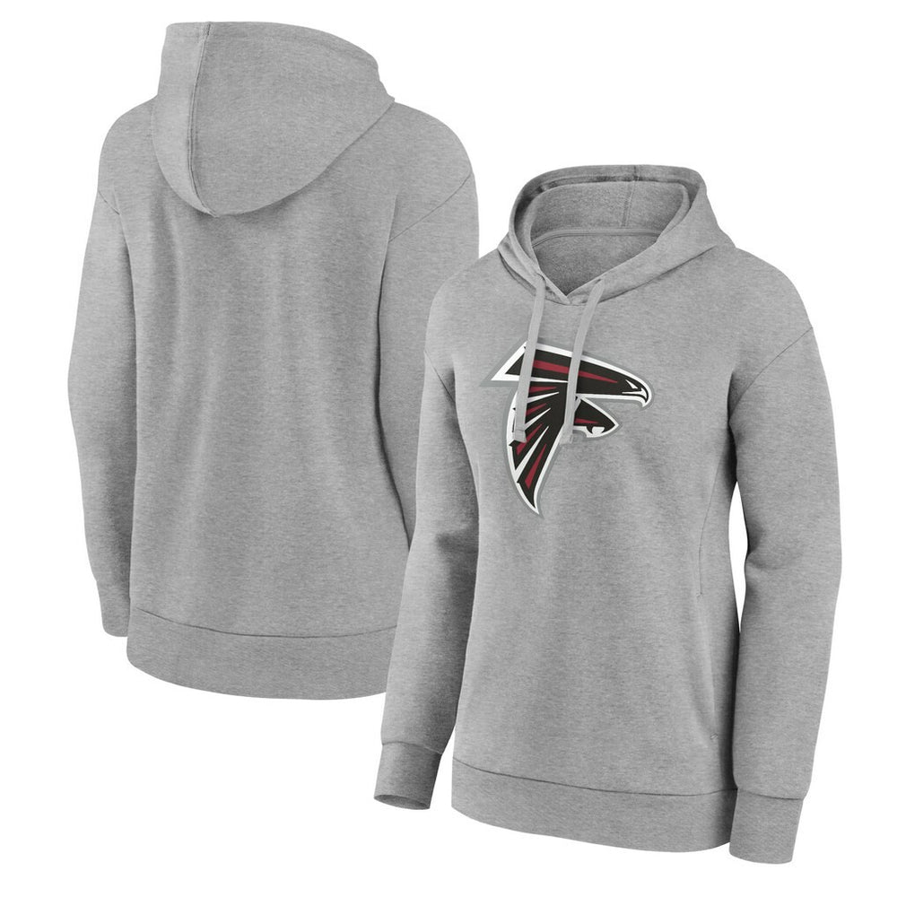 Atlanta Falcons Women's Primary Logo Pullover Hoodie Gray - NFL