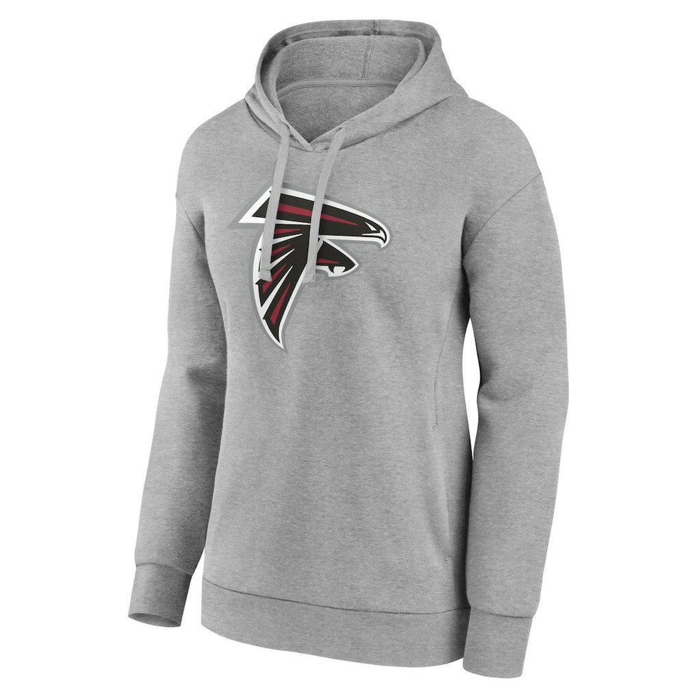Atlanta Falcons Women's Primary Logo Pullover Hoodie Gray - NFL