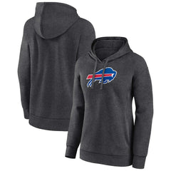 Buffalo Bills Women's Primary Logo Pullover Hoodie Charcoal - NFL