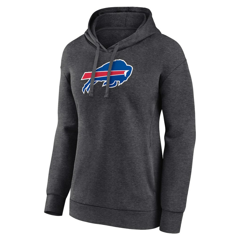 Buffalo Bills Women's Primary Logo Pullover Hoodie Charcoal - NFL