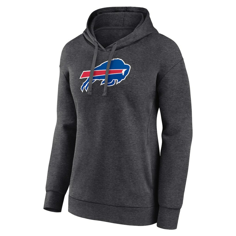 Buffalo Bills Women's Primary Logo Pullover Hoodie Charcoal - NFL