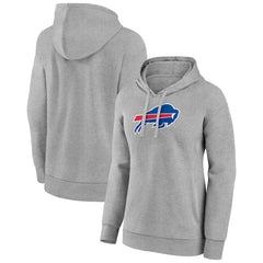 Buffalo Bills Women's Primary Logo Pullover Hoodie Gray - NFL