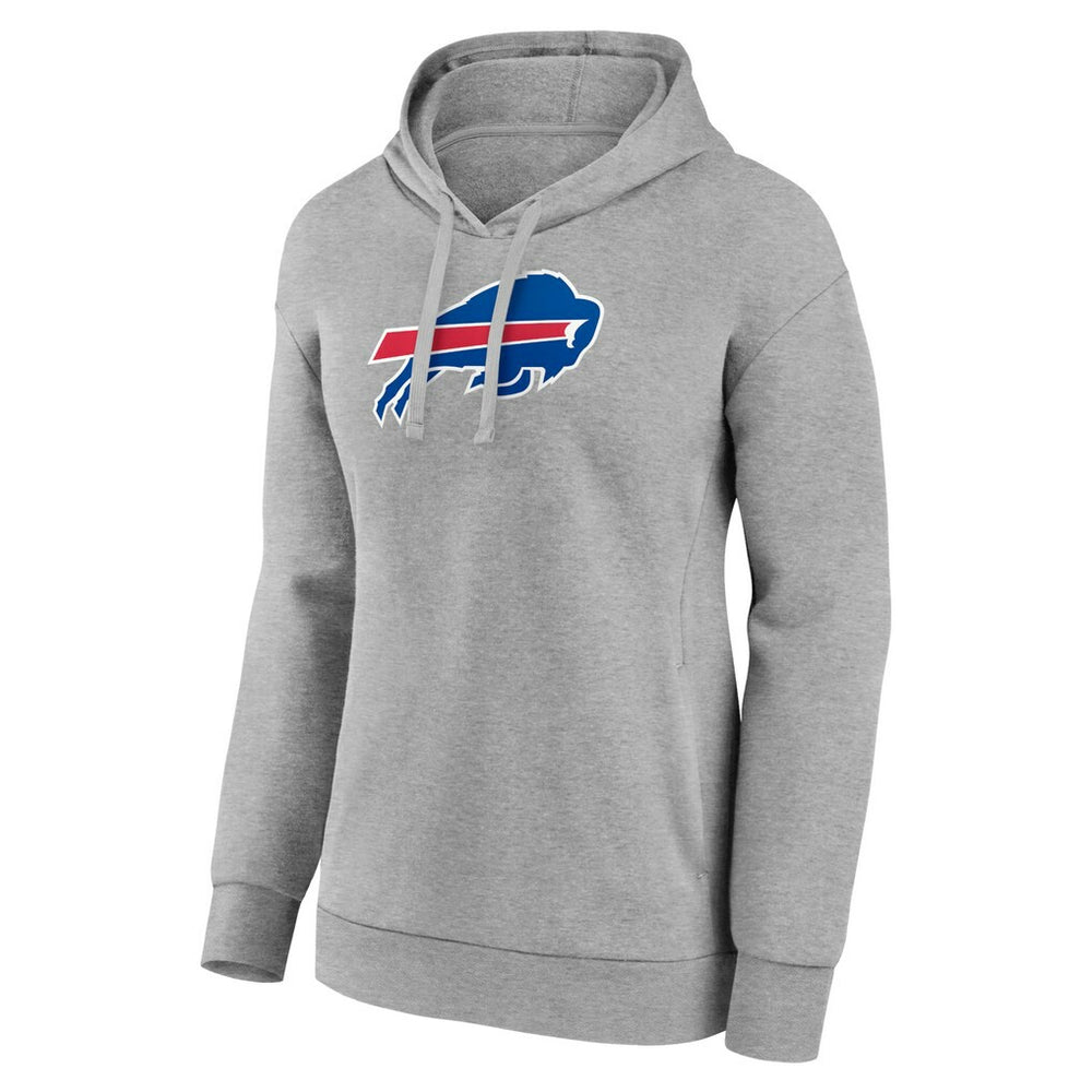 Buffalo Bills Women's Primary Logo Pullover Hoodie Gray - NFL
