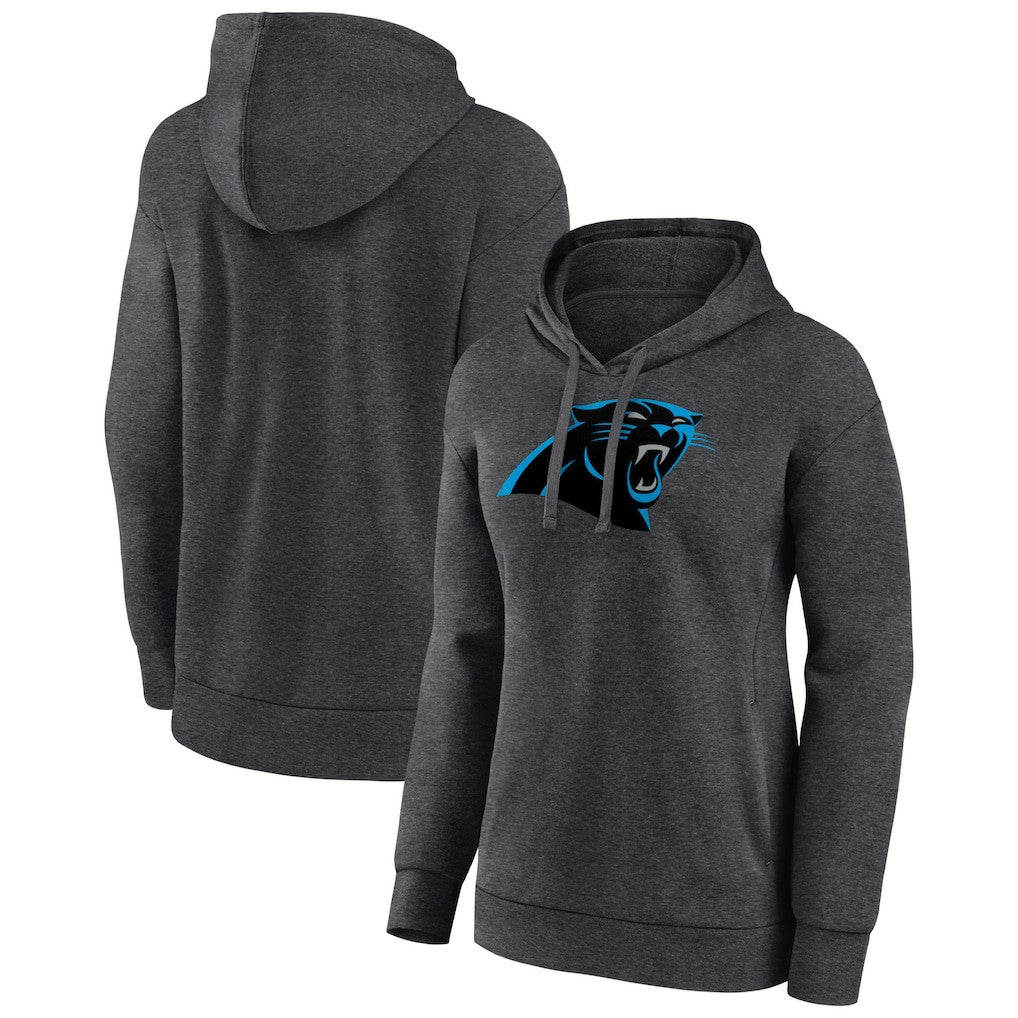 Carolina Panthers Women's Primary Logo Pullover Hoodie Charcoal - NFL