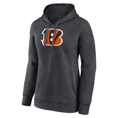 Cincinnati Bengals Women's Primary Logo Pullover Hoodie Charcoal - NFL