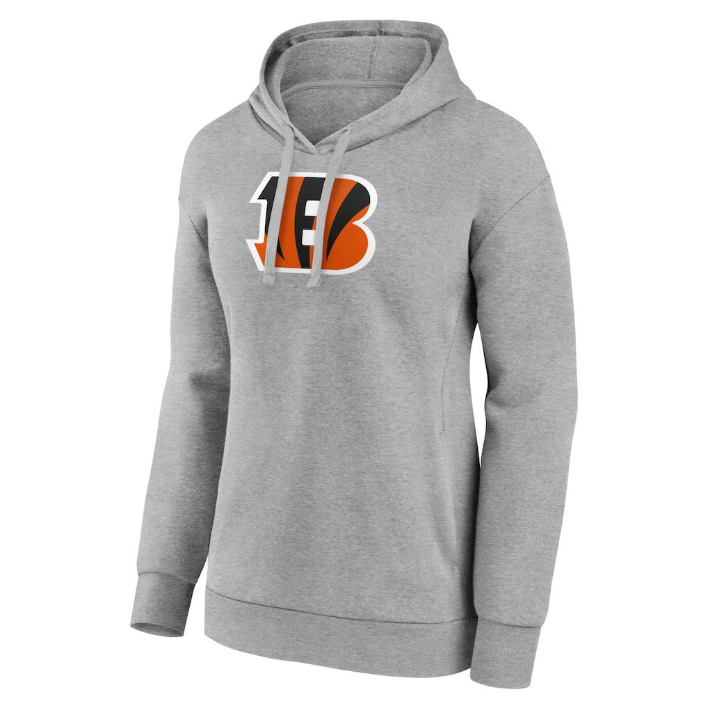 Cincinnati Bengals Women's Primary Logo Pullover Hoodie Gray - NFL
