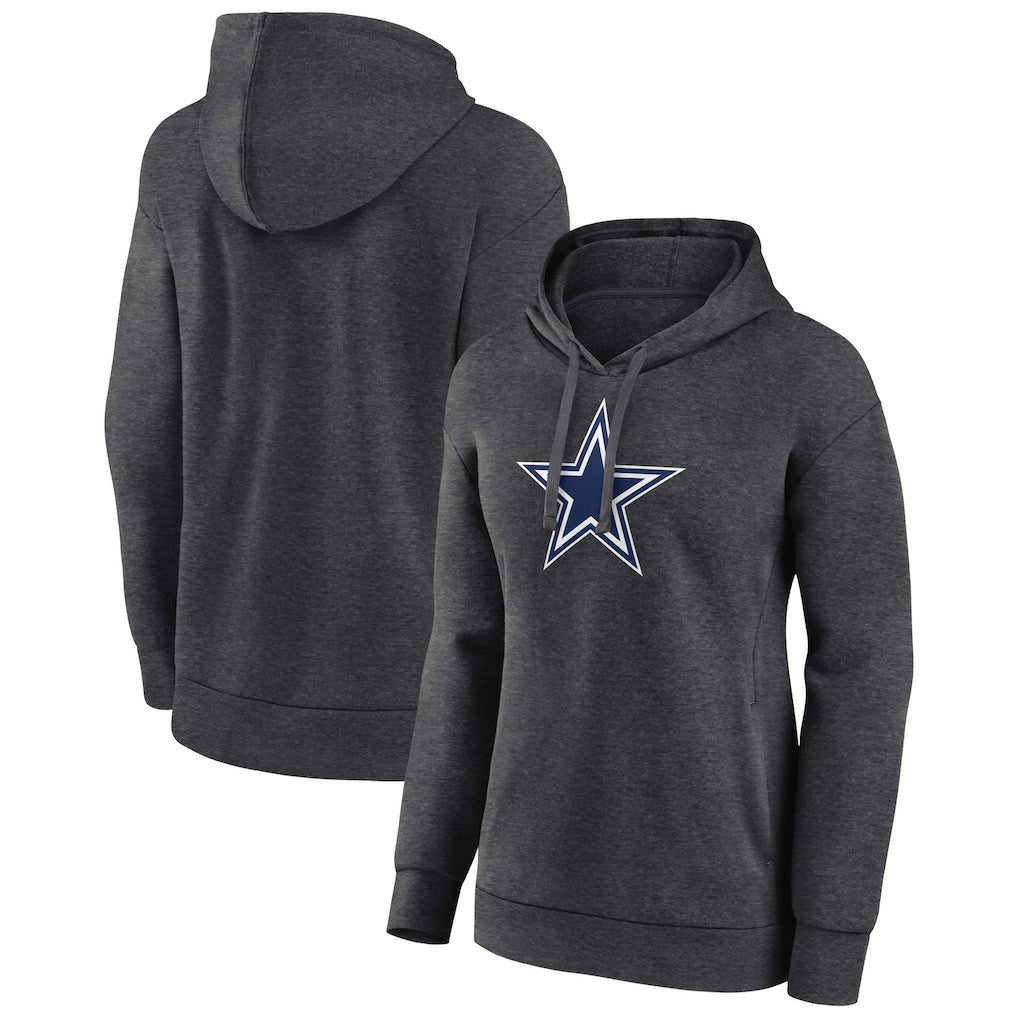Dallas Cowboys Women's Primary Logo Pullover Hoodie Charcoal - NFL