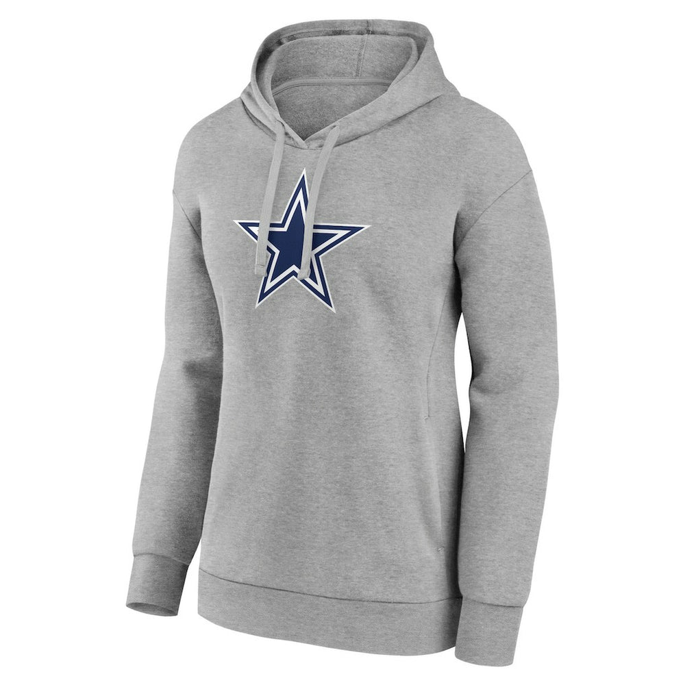 Dallas Cowboys Women's Primary Logo Pullover Hoodie Gray - NFL