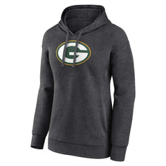 Green Bay Packers Women's Primary Logo Pullover Hoodie Charcoal - NFL