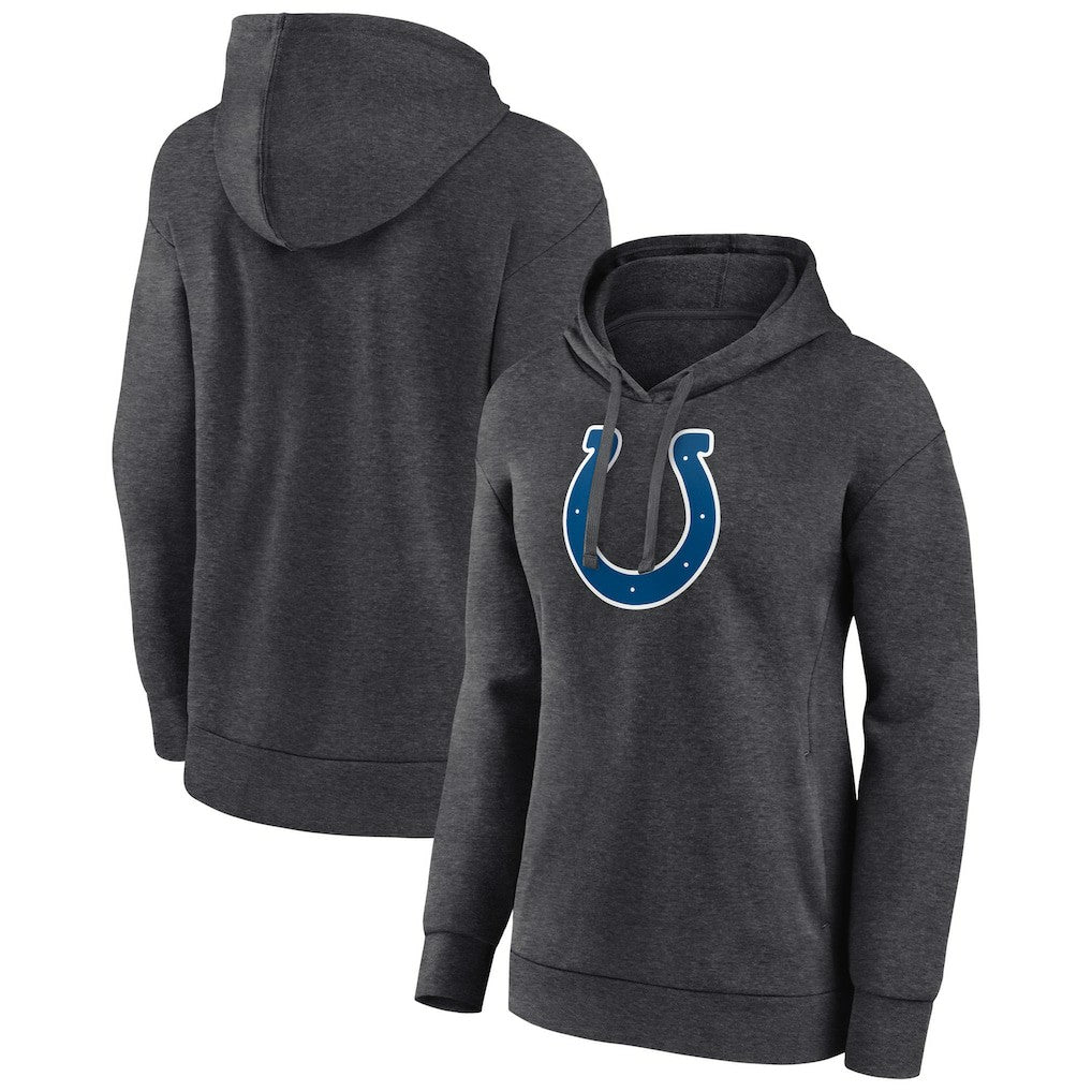 Indianapolis Colts Women's Primary Logo Pullover Hoodie Charcoal - NFL