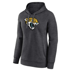 Jacksonville Jaguars Women's Primary Logo Pullover Hoodie Charcoal - NFL