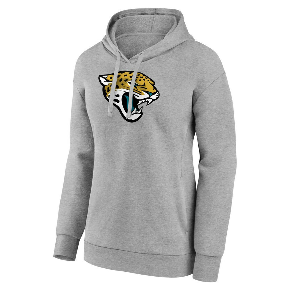 Jacksonville Jaguars Women's Primary Logo Pullover Hoodie Gray - NFL