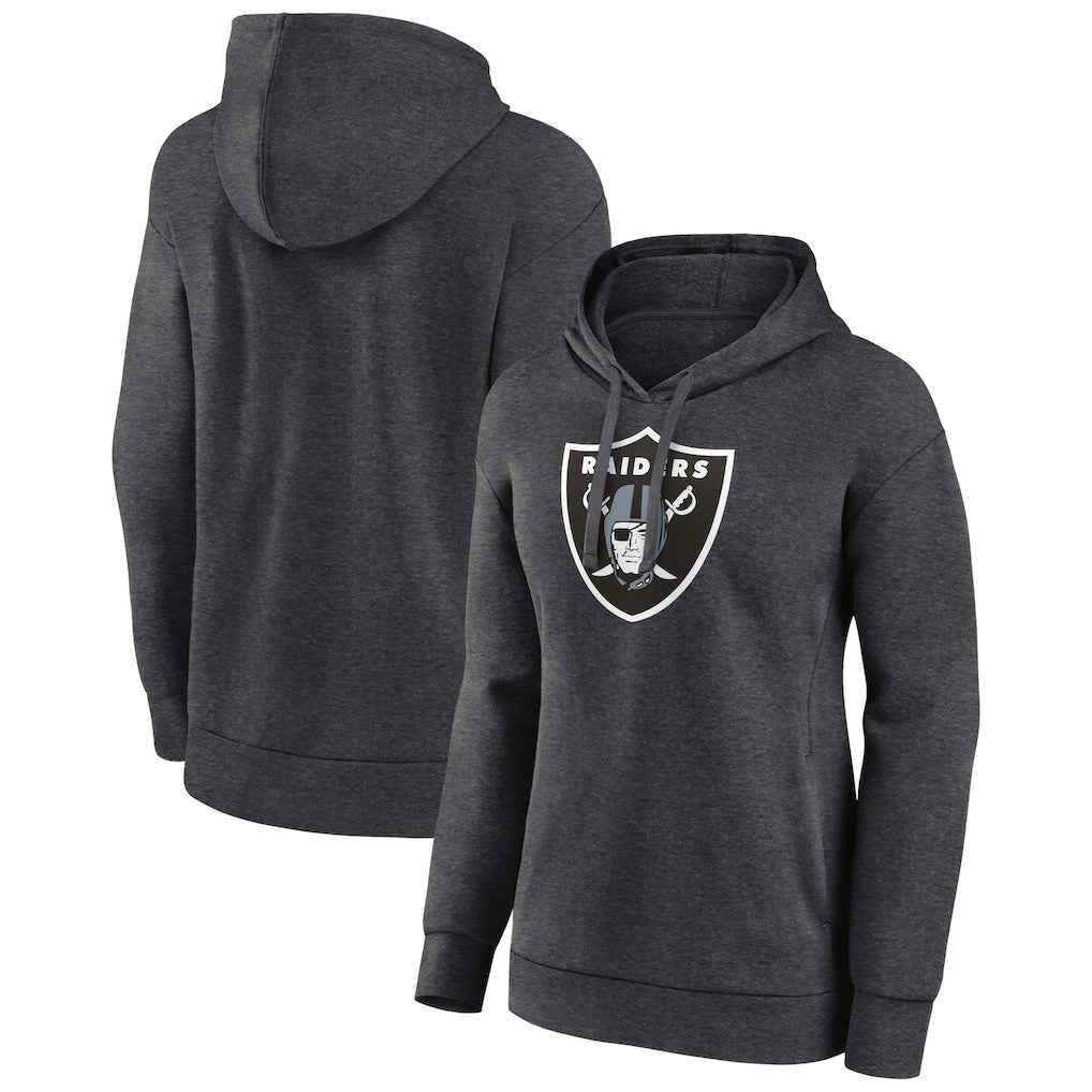 Las Vegas Raiders Women's Primary Logo Pullover Hoodie Charcoal - NFL