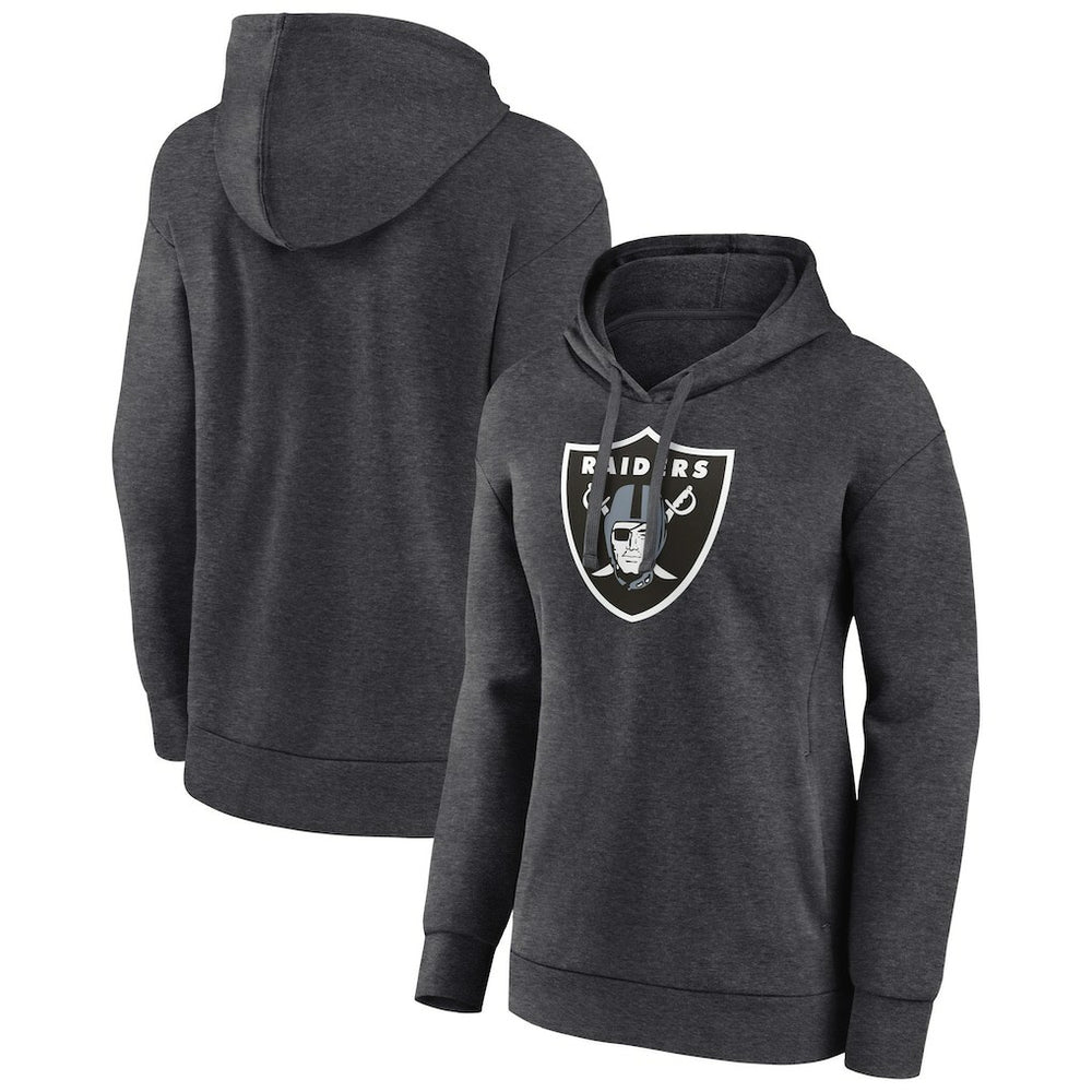 Las Vegas Raiders Women's Primary Logo Pullover Hoodie Charcoal - NFL