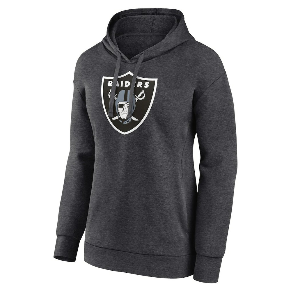 Las Vegas Raiders Women's Primary Logo Pullover Hoodie Charcoal - NFL