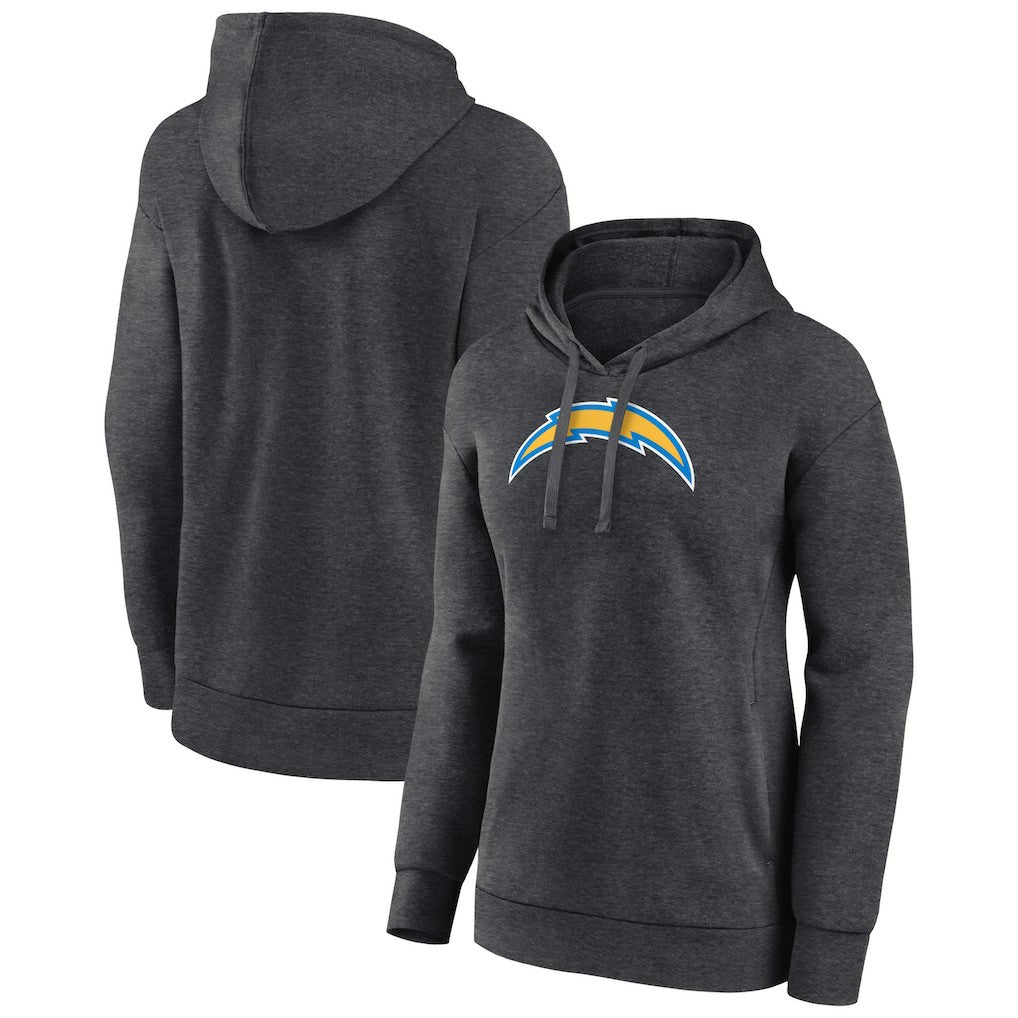 Los Angeles Chargers Women's Primary Logo Pullover Hoodie Charcoal - NFL