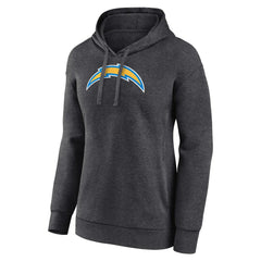 Los Angeles Chargers Women's Primary Logo Pullover Hoodie Charcoal - NFL