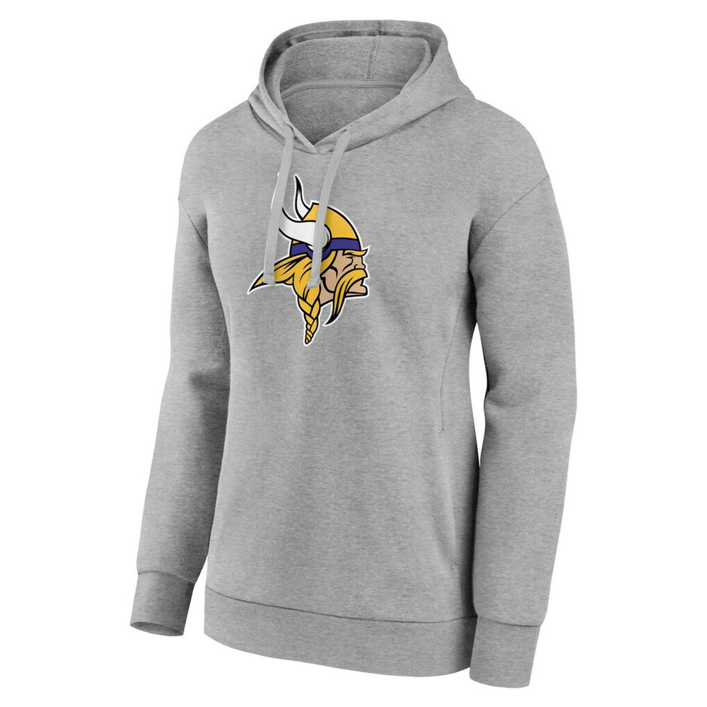 Minnesota Vikings Women's Primary Logo Pullover Hoodie Gray - NFL