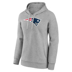 New England Patriots Women's Primary Logo Pullover Hoodie Gray - NFL