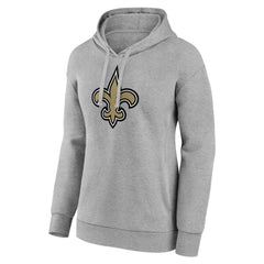 New Orleans Saints Women's Primary Logo Pullover Hoodie Gray - NFL