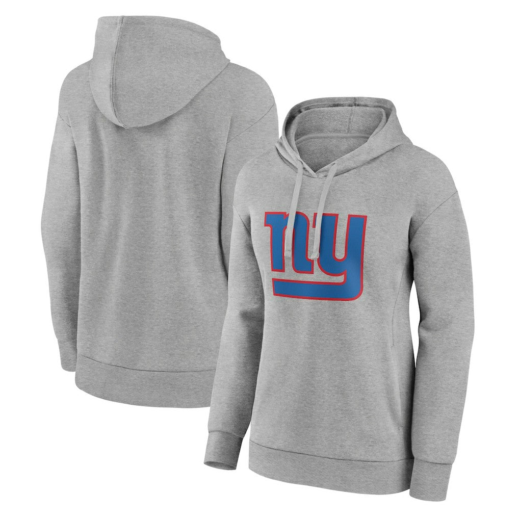 New York Giants Women's Primary Logo Pullover Hoodie Gray - NFL
