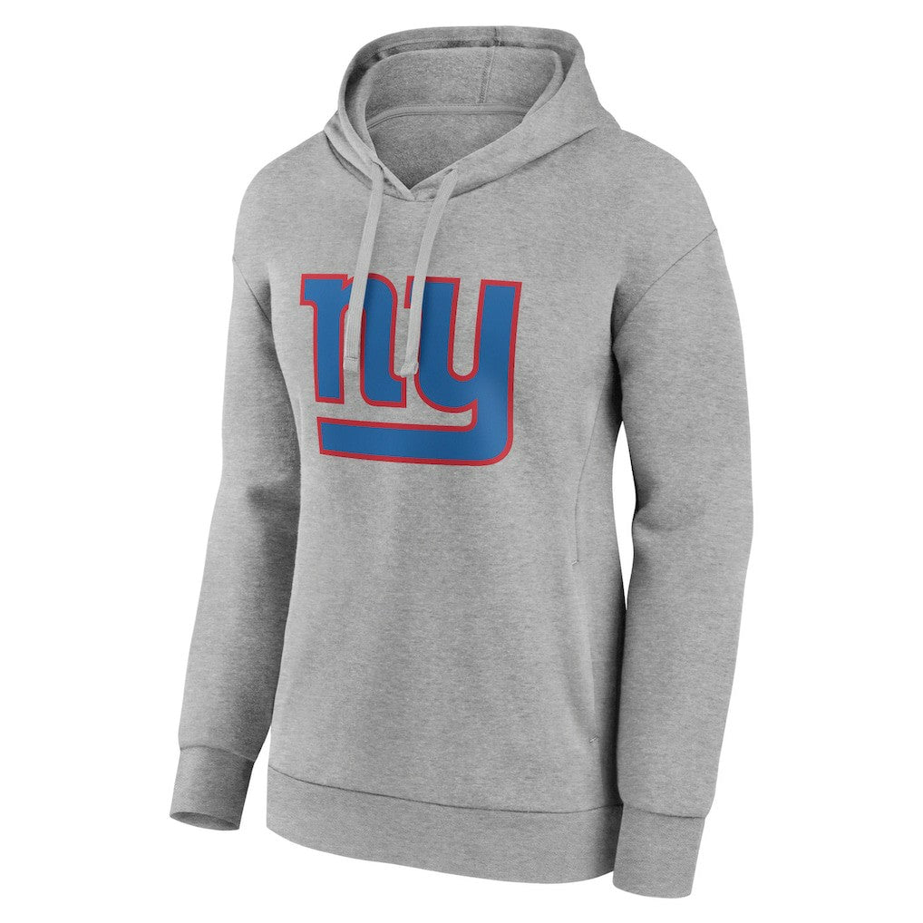 New York Giants Women's Primary Logo Pullover Hoodie Gray - NFL