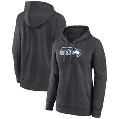Seattle Seahawks Women's Primary Logo Pullover Hoodie Charcoal - NFL