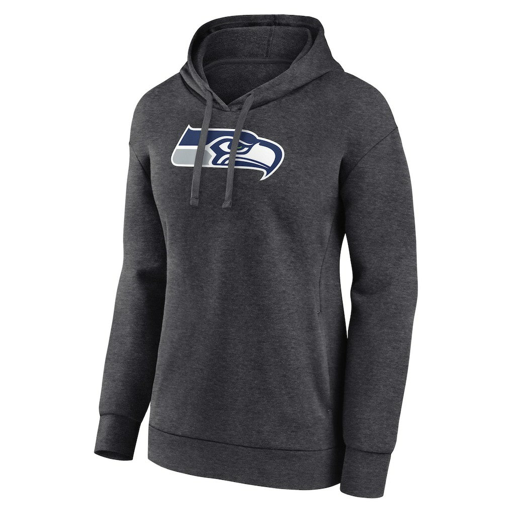 Seattle Seahawks Women's Primary Logo Pullover Hoodie Charcoal - NFL